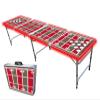 8-Foot Professional Beer Pong Table w/Cup Holes & LED Lights - Tampa Bay Football Field view 1