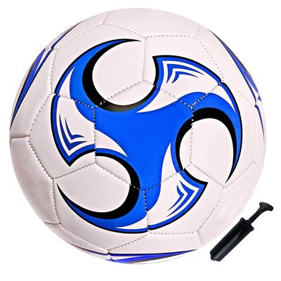 SPDTECH Soccer Ball Size 5 Blue Tornado Style with Pump Needle Anti-Explosion Design Indoor Outdoor Suitable for Kids School Training Practice or Boys Girls Toddlers Gift