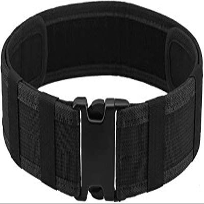 AGPTEK Nylon Belt 35.4-51.2" Police Security Tactical Combat Gear Utility Belt Adjustable Durable Nylon Belt (Black), Unisex, 600D Tactical Utility Belt for Outdoor Recreations