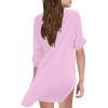 Little Girl's Kids Swimsuit Beach Cover Up for Girl Chiffon Shirt Bikini Beachwear Toddler Girl (Pink #1, 4-5 Years) view 2