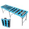 8-Foot Professional Beer Pong Table w/Cup Holes & LED Lights - Carolina Football Field view 1