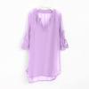 Little Girl's Kids Swimsuit Beach Cover Up for Girl Chiffon Shirt Bikini Beachwear Toddler Girl (Purple #1, 12-13 Years) view 3