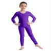 Aislor Kids Big Girls One Piece Long Sleeves Full Body Jumpsuit Bodysuit Dance Athletic Gymnastics Leotard Activewear Purple 7-8 Years view 1