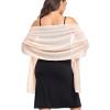 olyrjie Soft Chiffon Scarfs Shawls and Wraps for Evening Dresses Wedding Shawl Wraps Bridal Scarve for Women Champagne,72''18'' view 2