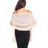olyrjie Soft Chiffon Scarfs Shawls and Wraps for Evening Dresses Wedding Shawl Wraps Bridal Scarve for Women Champagne,72''18'' view 3