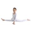 Aislor Kids Big Girls One Piece Long Sleeves Full Body Jumpsuit Bodysuit Dance Athletic Gymnastics Leotard Activewear White 13-14 Years view 2
