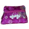 2pcs Cute Chinese knot Two Zipper Purse Jewelry Packaging Bags for Bracelets Necklace Storage Silk Brocade Zip Pouch Bags for Travel (fuchsia2 pcs pattern random) view 1