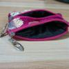 2pcs Cute Chinese knot Two Zipper Purse Jewelry Packaging Bags for Bracelets Necklace Storage Silk Brocade Zip Pouch Bags for Travel (fuchsia2 pcs pattern random) view 2