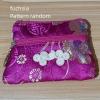 2pcs Cute Chinese knot Two Zipper Purse Jewelry Packaging Bags for Bracelets Necklace Storage Silk Brocade Zip Pouch Bags for Travel (fuchsia2 pcs pattern random) view 3