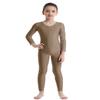 Aislor Kids Big Girls One Piece Long Sleeves Full Body Jumpsuit Bodysuit Dance Athletic Gymnastics Leotard Activewear Brown 13-14 Years view 1