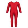 Aislor Kids Big Girls One Piece Long Sleeves Full Body Jumpsuit Bodysuit Dance Athletic Gymnastics Leotard Activewear Red 7-8 Years view 2