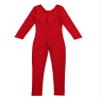 Aislor Kids Big Girls One Piece Long Sleeves Full Body Jumpsuit Bodysuit Dance Athletic Gymnastics Leotard Activewear Red 7-8 Years view 3