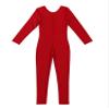 Aislor Kids Big Girls One Piece Long Sleeves Full Body Jumpsuit Bodysuit Dance Athletic Gymnastics Leotard Activewear Red 7-8 Years view 4