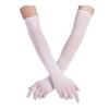 Huimingda Women Gloves Mesh See Through Full Finger Long Gloves Mittens Sun Protection White One Size view 1