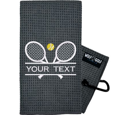 Personalized Tennis Towel | Embroidered for Men and Women | Custom Court Accessory | Tennis Gifts