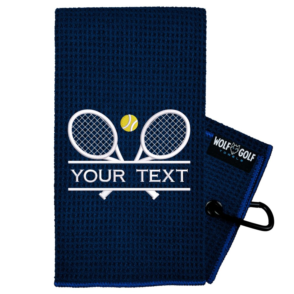 Personalized Embroidered Custom Tennis Towels for Men & Women | Tennis Court Accessory & Gifts
