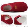 Fires Womens Mens Slippers with Rubber Sole Soft-Lightweight House Slipper Socks Around House Shoes Non Slip Indoor/Outdoor, Winered, 8-9 Women/6.5-7.5 Men view 2