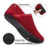 Fires Womens Mens Slippers with Rubber Sole Soft-Lightweight House Slipper Socks Around House Shoes Non Slip Indoor/Outdoor, Winered, 8-9 Women/6.5-7.5 Men view 3