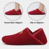 Fires Womens Mens Slippers with Rubber Sole Soft-Lightweight House Slipper Socks Around House Shoes Non Slip Indoor/Outdoor, Winered, 8-9 Women/6.5-7.5 Men view 4