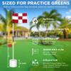 KINGTOP Miniature Golf Flagstick, Practice Putting Green Flags for Yard, Golf Pin Flag Hole Cup Set, Portable 2-Section Design, 3ft Flagpole, Indoor | Outdoor, Checkered Flag, 4-Pack view 2