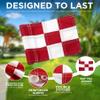 KINGTOP Miniature Golf Flagstick, Practice Putting Green Flags for Yard, Golf Pin Flag Hole Cup Set, Portable 2-Section Design, 3ft Flagpole, Indoor | Outdoor, Checkered Flag, 4-Pack view 3