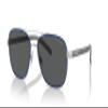 ARNETTE Man Sunglasses Silver/Blue Frame, Polarized Grey Lenses, 59MM view 1