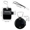 BeautyChen 3 Pack Hand Tally Counter 4-Digit Number Clicker Counter with Nylon Lanyard Mechanical Counter Clicker Pitch Counters Click Counter for Coaching Knitting Golf School Sports Events Office view 2