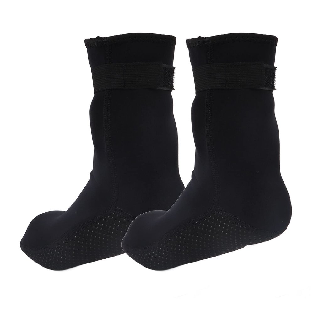Yosoo 3mm Neoprene Dive Socks, Heat Preservation Lightweight Stretchy Quick Drying Slip Surfing Sock for Surfing for Deep Diving for Women (L)