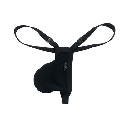 COMLIFE Mens Mesh Breathable Low-Rise G-String Panties Male Soft Thong Panties Underwear Black