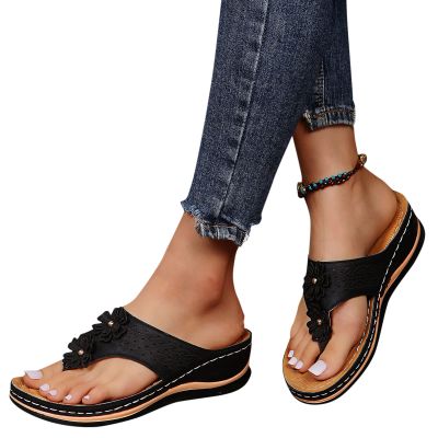 JYSwoshoe Womens Sandals, Sandals for Women Dressy Summer, Women's Slip On Clip Toe Thong Sandals Flat Casual Outdoor Sandals Slippers
