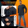 WORKWEYA FR Shirts for Men 6.5oz Flame Resistant Shirt Lightweight NFPA 2112 Long Sleeve Shirt Blue view 4