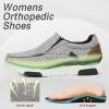 Women's Orthopedic Slip-On Loafers Walking Shoes: Breathable Walking Shoes Casual for Recovery, Flexing Cushion Shoes with Rubber Sole Dark Grey Size 7.5 view 3