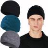 ROYBENS Swag Wool Knit Cuff Short Fisherman Beanie for Men Women, Winter Warm Hats, 3PCS view 1