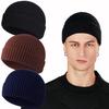 ROYBENS Swag Wool Knit Cuff Short Fisherman Beanie for Men Women, Winter Warm Hats, 3PCS view 1