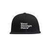 Custom Snapback Hats for Unisex Hip Hop Flat Bill Brim Adjustable Curved Brim Hat Black view 1