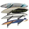 Neorexon Adjustable Surfboard Rack, Metal Wall Mount for 4 Boards, Horizontal Display for Surfboards, Wakeboards, Snowboards in Home or Garage view 1