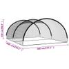 vidaXL Baseball Batting Cage Net - Black Polyester Material, 236.2x157.5x98.4 Size, for All Player Levels, Durable with Fiberglass Structure view 3