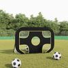 vidaXL Sturdy Football Goal Net with Target  Multifunctional, Portable, Outdoor Sports Equipment  Easy Carrying with Bag  Black - 47.2"x31.5"x31.5" view 2