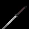 LOONGSWORD Handcrafted Wolf-Head Straight Blade with High-Carbon Steel Hammer-Forged Patterned Edge and Alloy Fittings - Perfect for Outdoor Adventures view 2