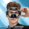 KUYOU Mask Fins Snorkeling Gear for Adults - Wide View Anti-Fog Mask, Full Dry Top Snorkel Gear Set (Black, One Size Without Fins) view 3
