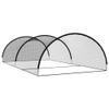 vidaXL Polyester Baseball Batting Cage Net - Water- & UV-, Sturdy Fiberglass Structure, Black - Sized 354.3"x157.5"x98.4" view 1