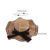 Women's Wide Brim Straw Hat, Summer Beach Sun Protection Hat with Bowknot (Khaki) view 2