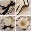 Women's Wide Brim Straw Hat, Summer Beach Sun Protection Hat with Bowknot (Khaki) view 3