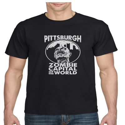 ALLNTRENDS Pittsburgh Zombie Capital of The World Men's T Shirt (XL, Black)