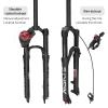 MEROCA Mountain Bike Front Fork 26 Inches 27.5 Inches 29 Inches Air Pressure Shock Absorber Front Fork Disc Brake Quick Release Version Air Fork (Shoulder Control Front Fork -26 Without Damping) view 2