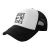 Boats and Hoes Trucker Hat for Men Women Mesh Adjustable Sports Hats Baseball Cap Black view 2