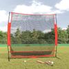 vidaXL Portable Baseball Net  Constructed from Durable Polyester and Sturdy Structure - Ideal for Backyard, Park, Basement and Field Use - Easy Assembly and Transportation  Black and Red view 2