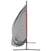 vidaXL Portable Baseball Net  Constructed from Durable Polyester and Sturdy Structure - Ideal for Backyard, Park, Basement and Field Use - Easy Assembly and Transportation  Black and Red view 4
