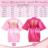 Sintuff 24 Pcs Girls Spa Birthday Party Supplies for 6-12 Years Girls Robes Sleepover Party Supplies Kids Robes Slumber Bulk(Size 12,Rose Red Birthday) view 2