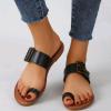 Hbeylia Womens Flat Sandals Fashion Buckle Strap Gladiator Flip Flops Bohemian Jewelry Toe Ring Footed Low Heels Dressy Sandals Summer Beach Boho Casual Slipper view 4